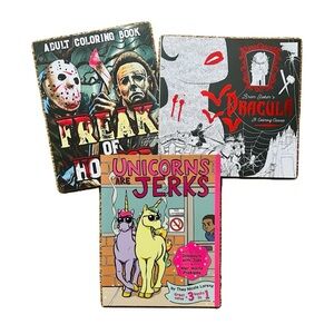 Set of 4 Adult Coloring Books